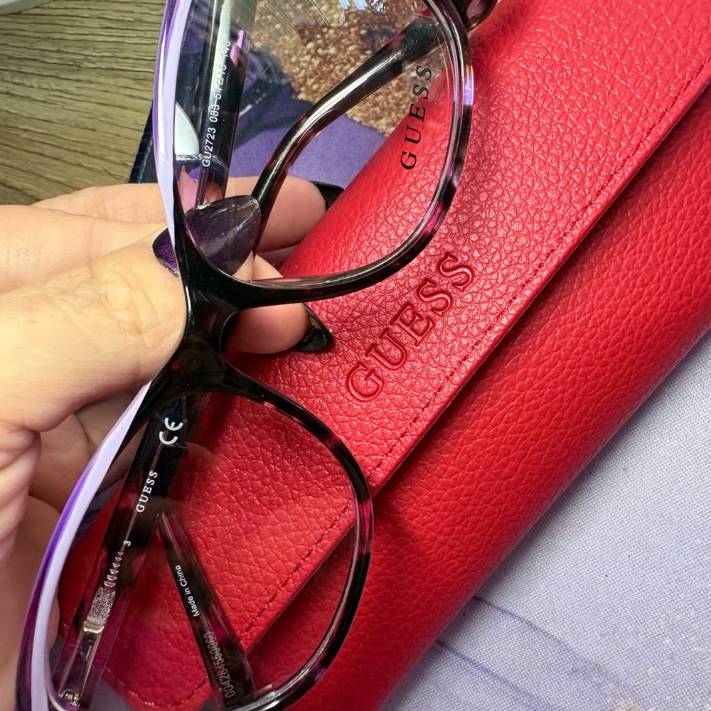 Guess Tortoiseshell Sunglasses Frames with Pink a… - image 3